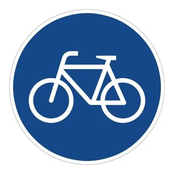 German road sign 237 - Cycle path Illustration