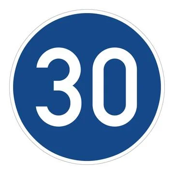 German road sign 275 - Minimum speed Stock Illustration