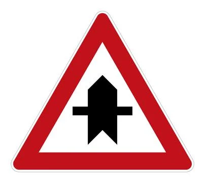 German road sign 301 - Priority at next intersection Stock Illustration