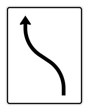 German road sign 511-10 - Lane shift board Stock Illustration