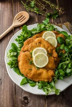 German schnitzel Stock Photos