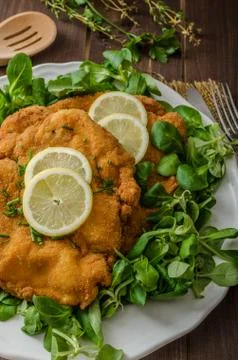 German schnitzel Stock Photos