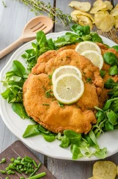 German schnitzel Stock Photos