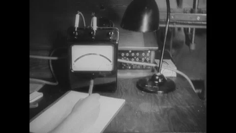 German scientists testing aerodynamics of V2 model Stock Footage 103385649