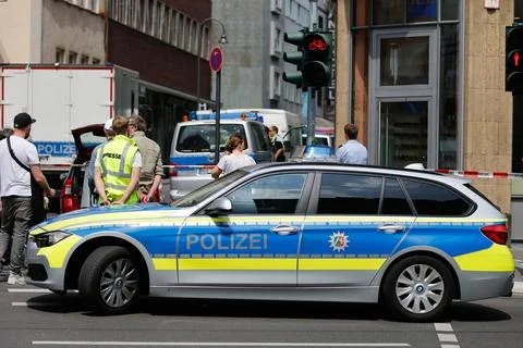 German searches objects in Dueren and Cologne and takes six persons into custody Stock Photos
