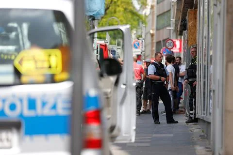 German searches objects in Dueren and Cologne and takes six persons into custody Stock Photos