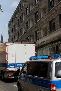 German searches objects in Dueren and Cologne and takes six persons into custody Stock Photos