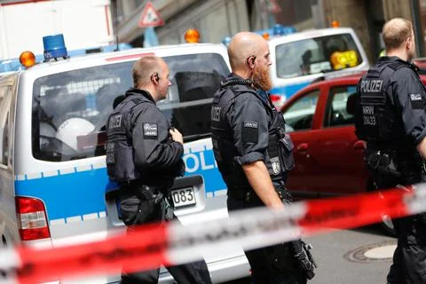 German searches objects in Dueren and Cologne and takes six persons into custody Stock Photos