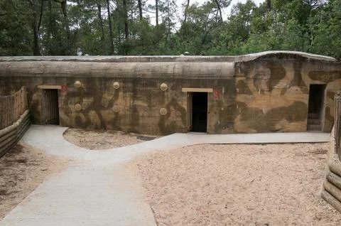 German second world war bunker in Cap Ferret, Gironde, France. Stock Photos