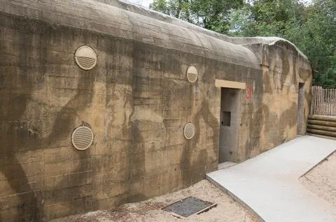 German second world war bunker in Cap Ferret, Gironde, France. Foto stock