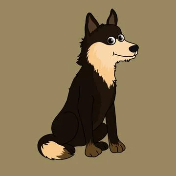 German shepeherd illustration Stock Illustration