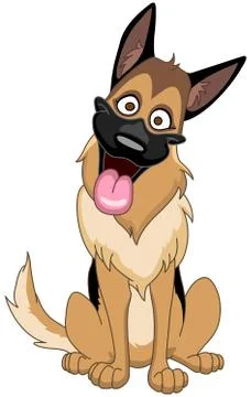 German shepherd dog Stock Illustration