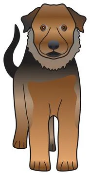 German shepherd dog vector drawing on isolated background cute puppy love animal Stock Illustration