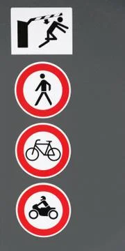 German sign - beware of Stock Photos