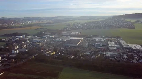 German Small Town Drone Shot Stock Footage 103480939