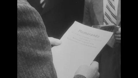 German soldiers hand out leaflets and German tanks advance Video stock 103386428
