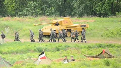 German soldiers in ww2 form. Stock Footage 11018639