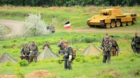 German soldiers in ww2 form. Stock Footage 11018640