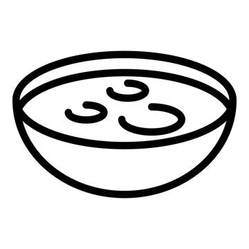 German soup icon outline vector. Dish food Stock Illustration