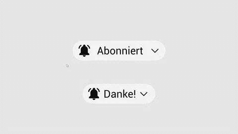 German Subscribe Button Animation Pack Thank You Version 4K Alpha Stock Footage 330774936