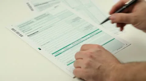 German tax form Stock-Footage 10811814