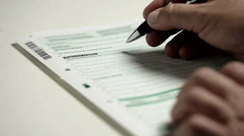 German tax form 스톡 동영상 32123503