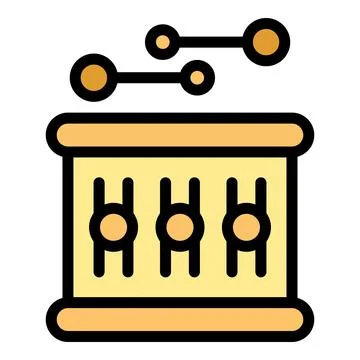 German technology icon vector flat Ilustración de archivo