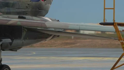 German Tornado IDS 43+92 in anniversary livery at Malta Airshow 2025 on display Stock Footage 341721756