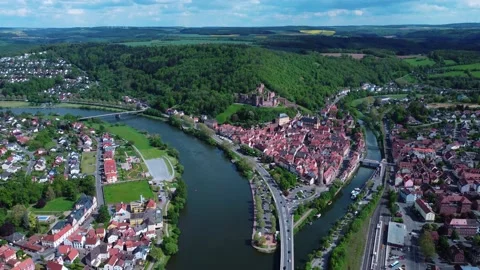 A german town from above Stock Footage 154416535