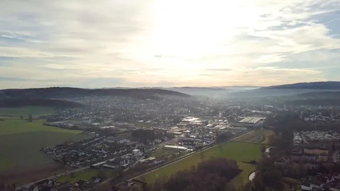 German Town Between The Hills Stock Footage 103481158