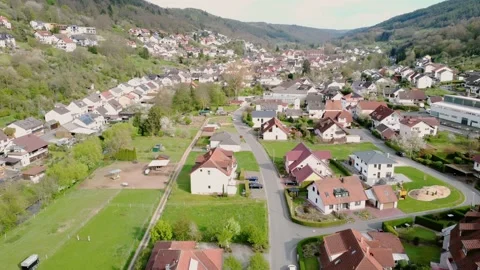 A german town on a hill Stock Footage 154339226