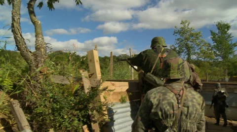 German trench ww2 Stock Footage 33650098