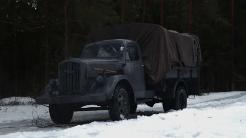 German truck of the Second World War Stock Footage 220714510