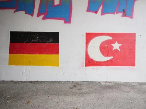 German Turkey Flag Foto stock