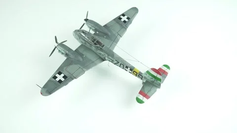 German Twin-engine Heavy Fighter Messerschmitt Bf 110. Stock-Footage 304682257