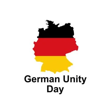 German unity day map flag Иллюстрация