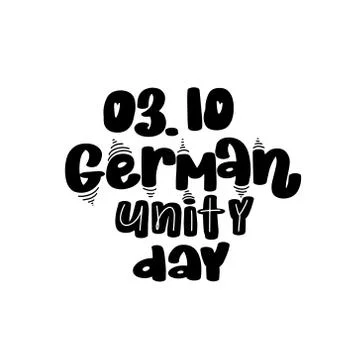 German Unity day - October 3rd. Typography vector Stock Illustration