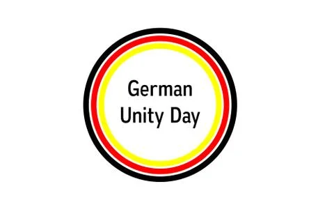 German Unity Day in October in Germany Stock Illustration