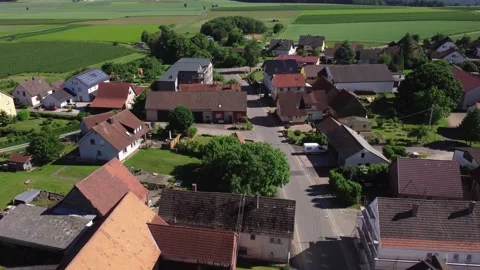 German village in the field Stock Footage 155934182