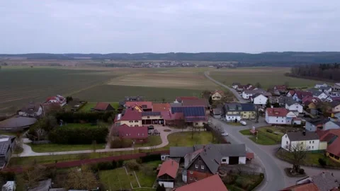 German village on a hill Stock Footage 174270029