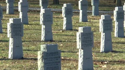 German War Graves Budapest Stock Footage 101294698