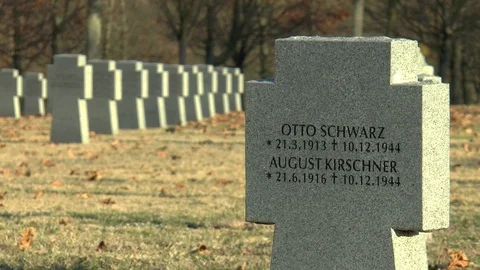 German War Graves Budapest Stock Footage 101748856