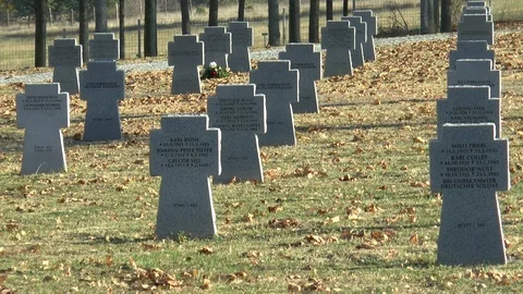 German War Graves Budapest World War 2 Stock Footage 101294379