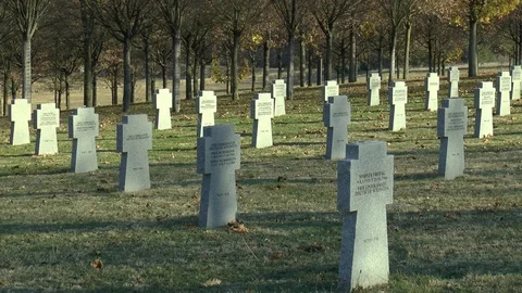 German War Graves Budapest World War 2 Stock Footage 101345237