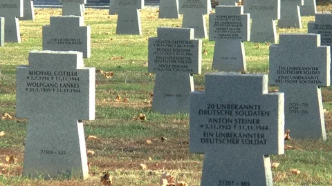 German War Graves Budapest World War 2 Stock Footage 101345591