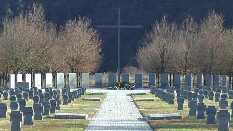 German War Graves Hungary World War 2 Stock Footage 101177790