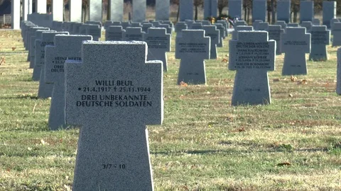 German War Graves WW2 Stock Footage 101248488