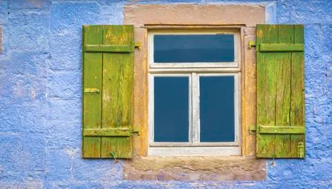 German window with shutters Stock Photos