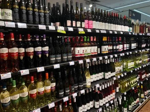 German wine selection Stock Photos