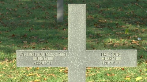 German WW1 War Grave Stock Footage 99540213